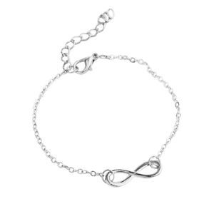 Silver Tone Infinity Sign Bracelet